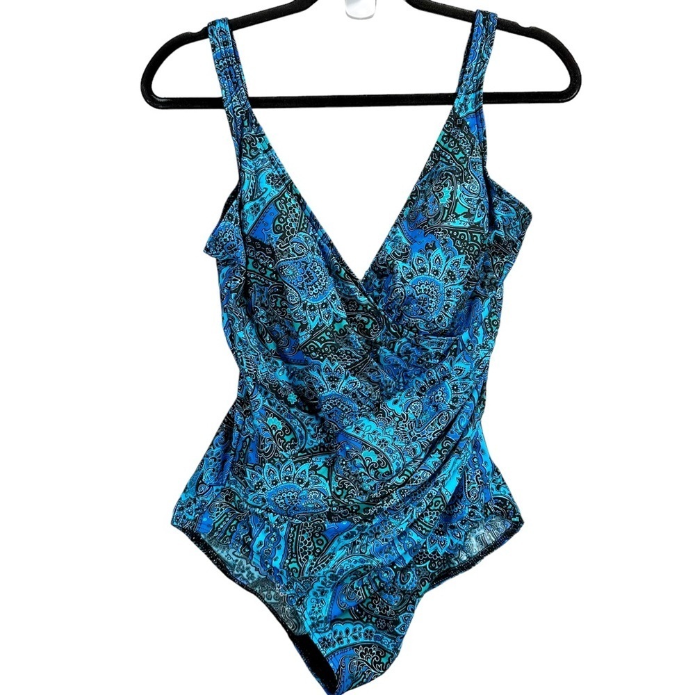 Miraclesuit Paisley Wrap One Piece Swimsuit